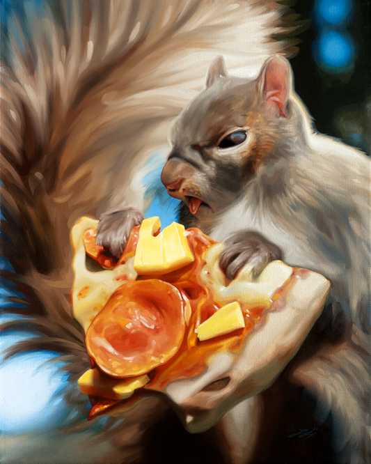 Squirrel Eainting Pizza Painting