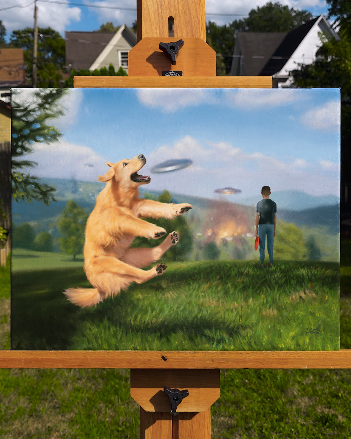 Big Frisbee Painting Easel