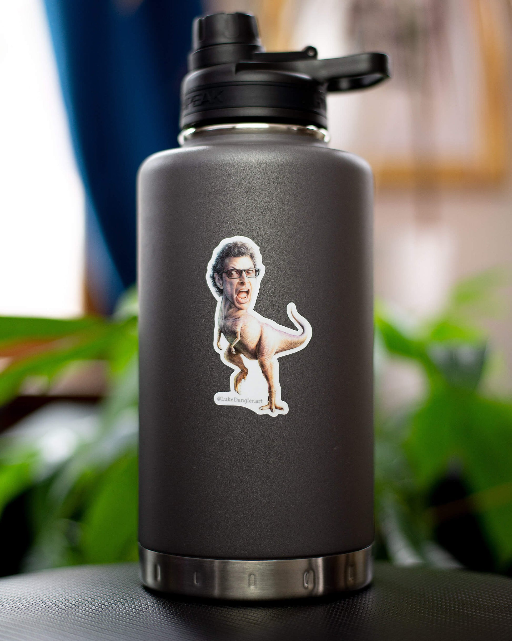 Jeff Goldblum Dinosaur Sticker Water bottle