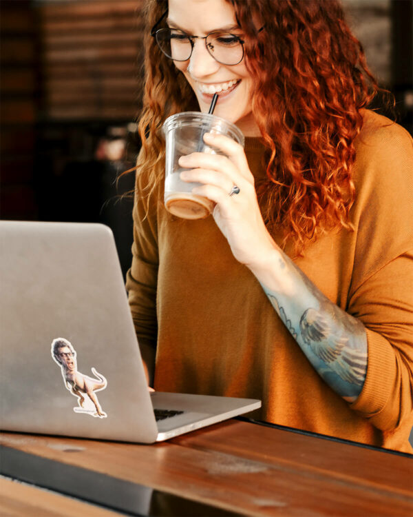 Jeff Goldblum Dinosaur Sticker Laptop