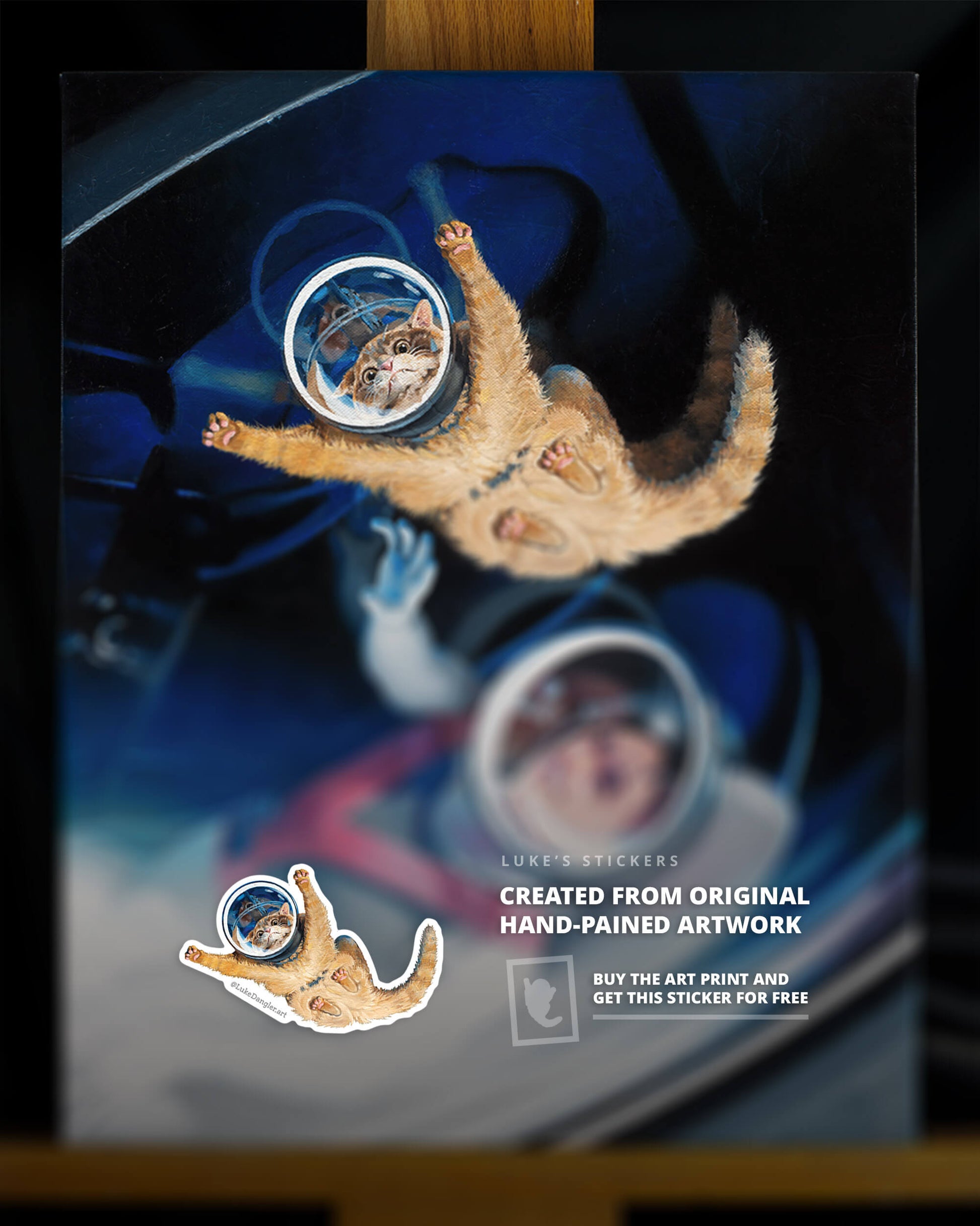 Space Cat Sticker – Liftoff