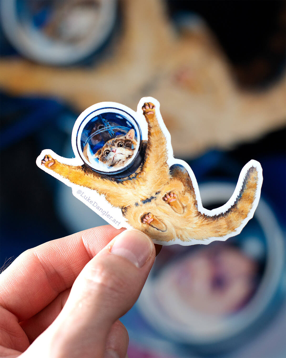 Space Cat Sticker – Liftoff