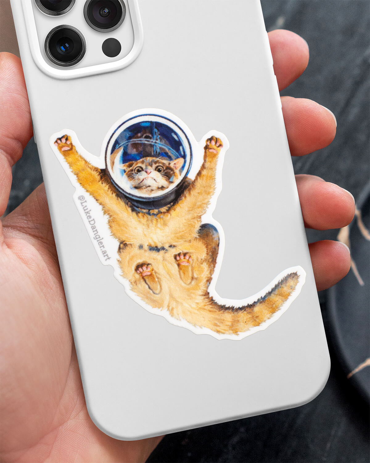 Space Cat Sticker – Liftoff