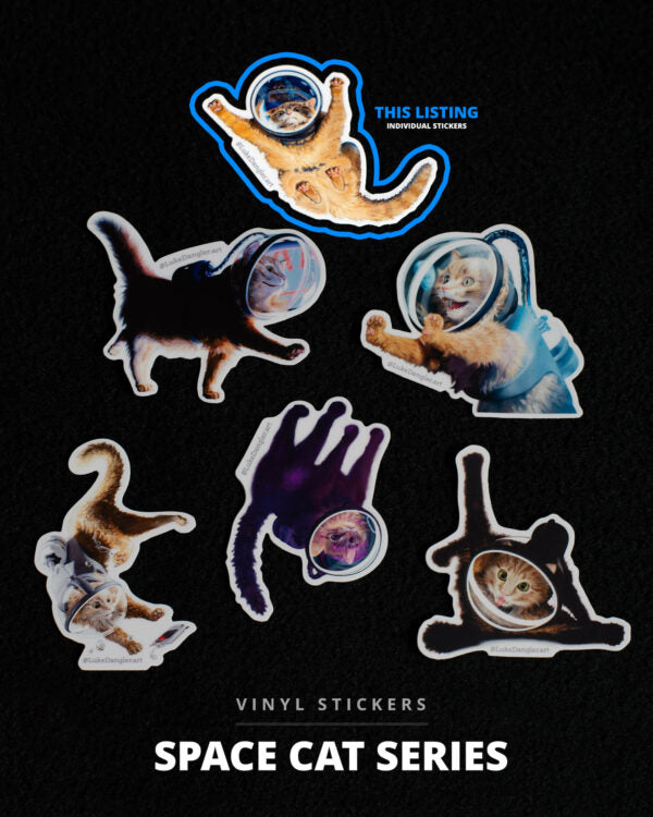 Space Cat Sticker – Liftoff