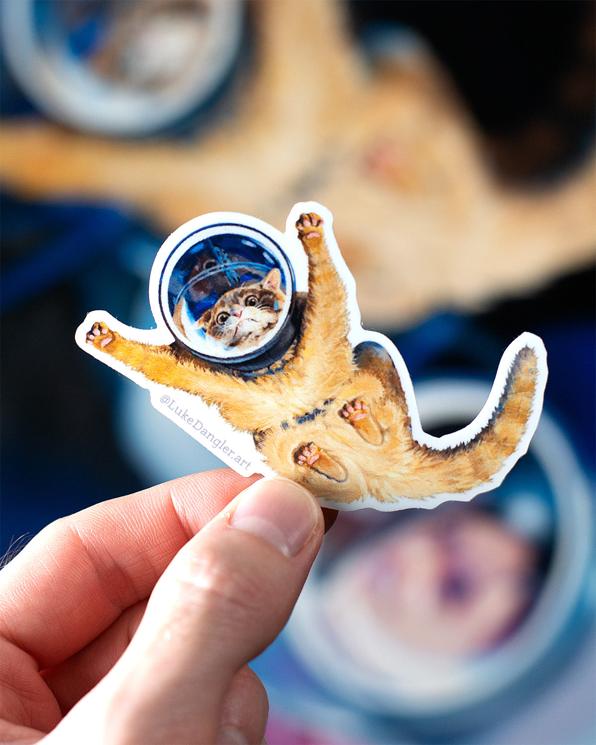 Space Cat Sticker – Liftoff