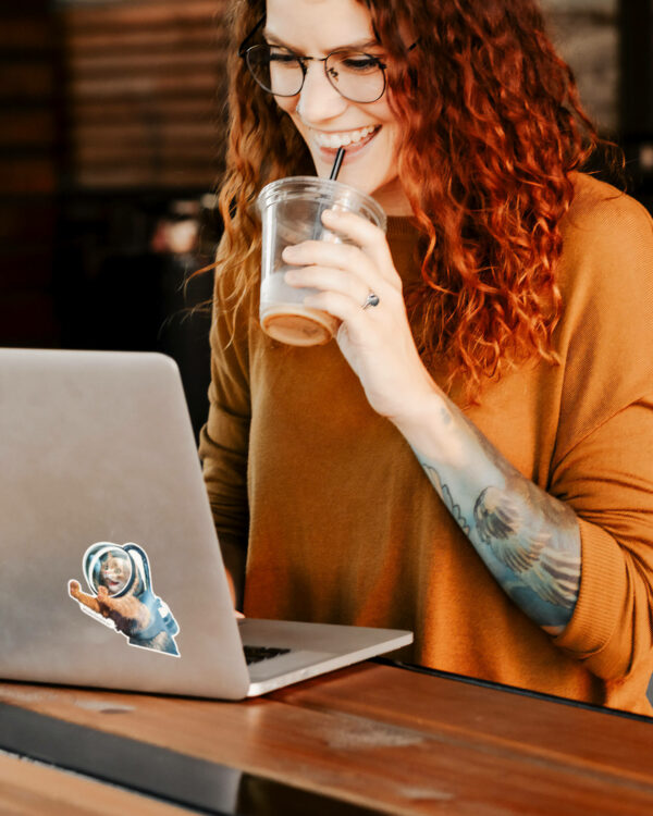 Space Cat Sticker – Orbit