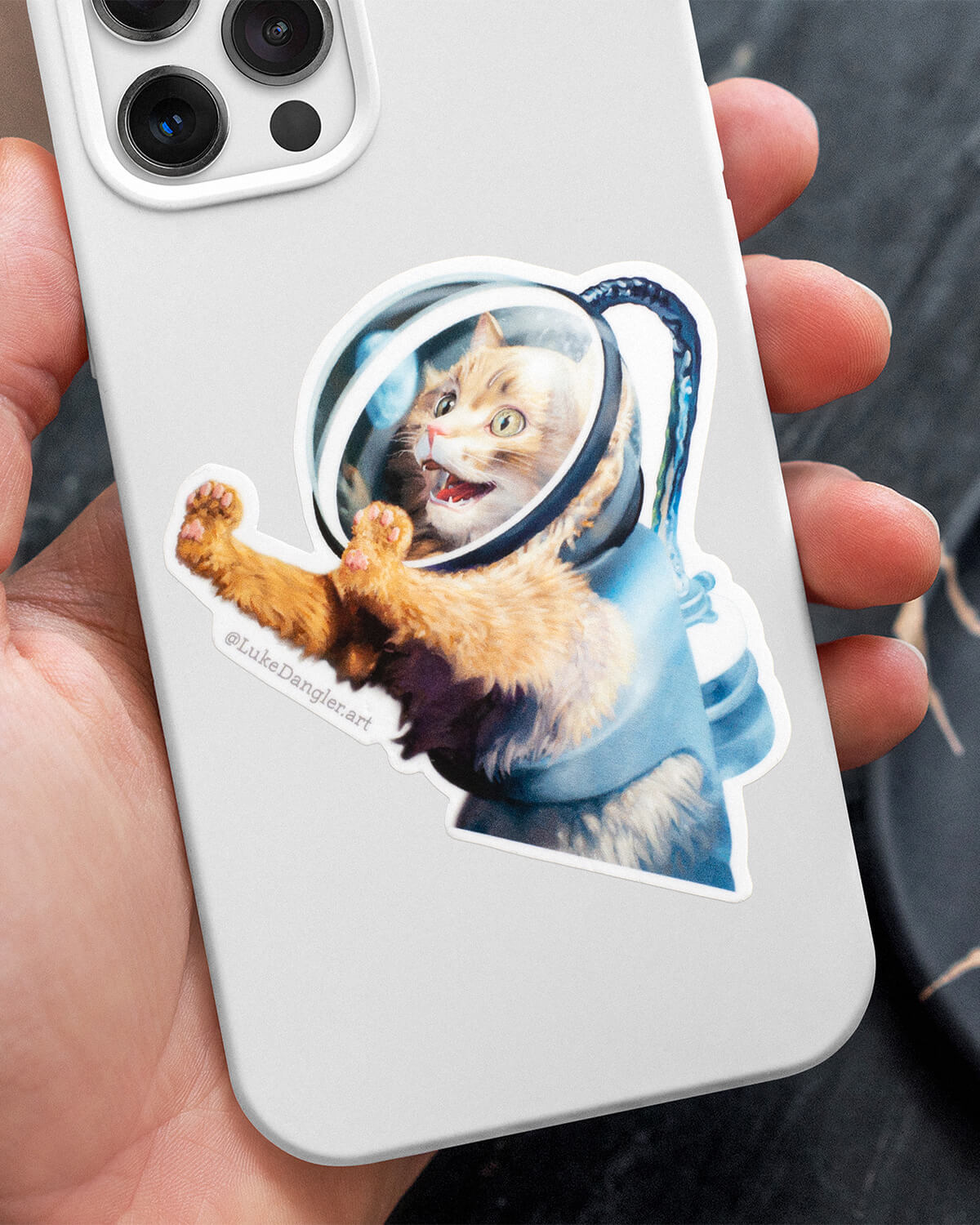 Space Cat Sticker – Orbit