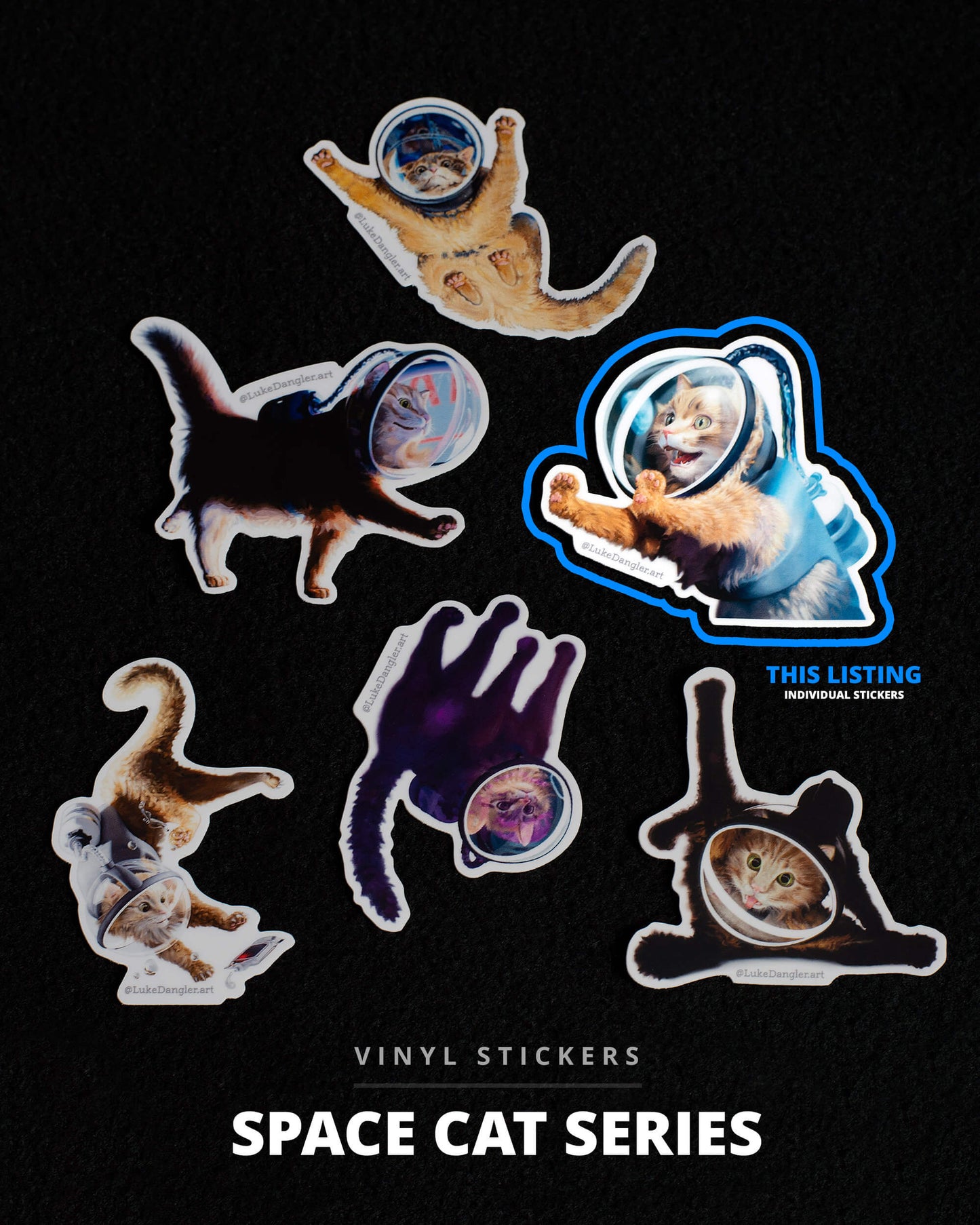 Space Cat Sticker – Orbit