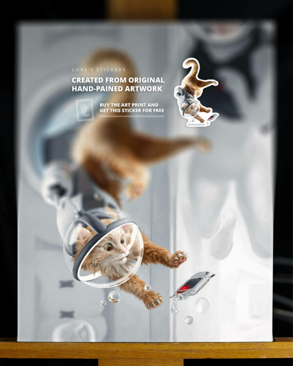 Space Cat Sticker – Intruder