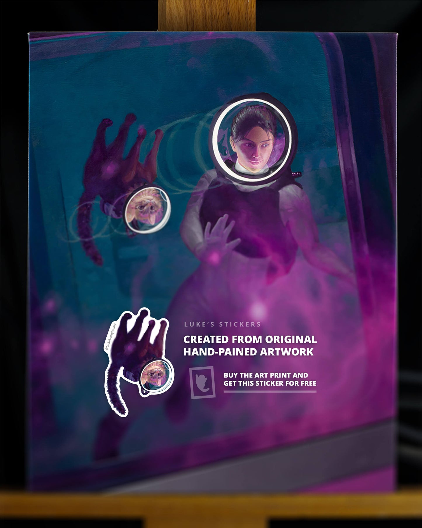 Space Cat Sticker – Voyage