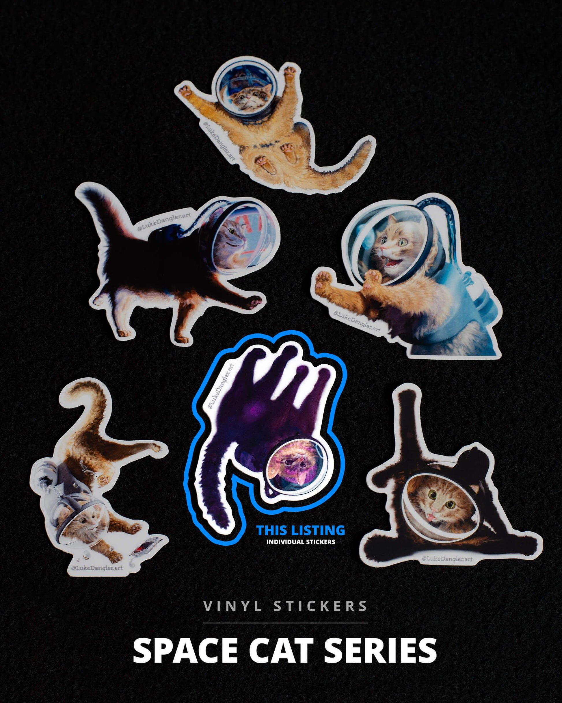 Space Cat Sticker – Voyage