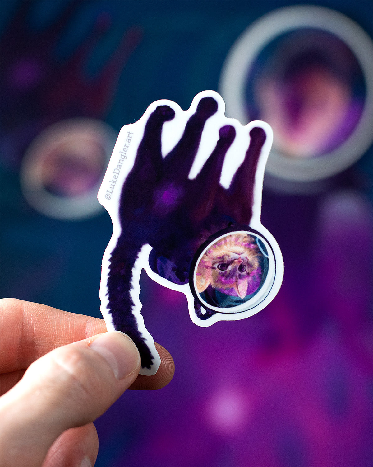 Space Cat Sticker – Voyage