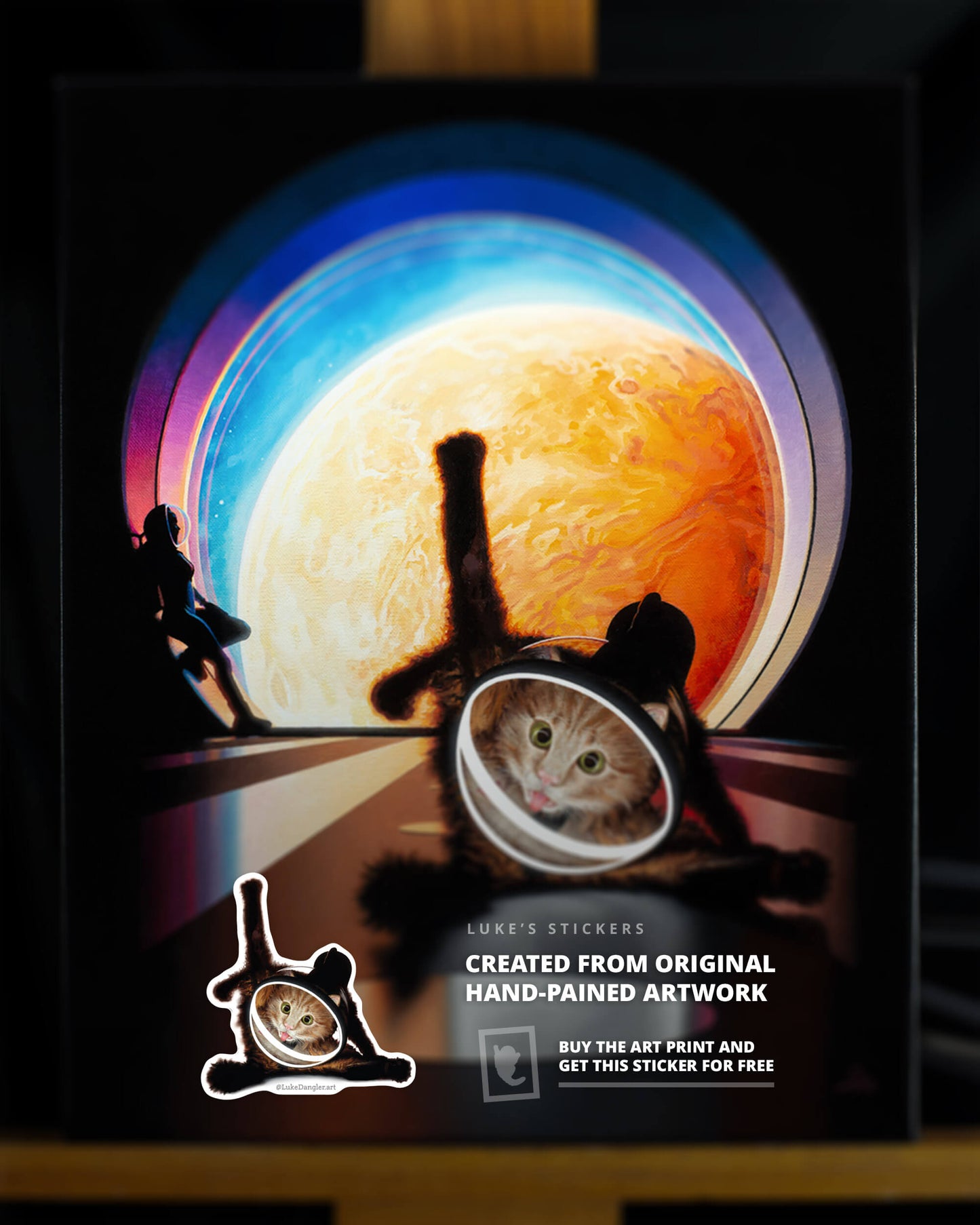 Space Cat Sticker – Destination