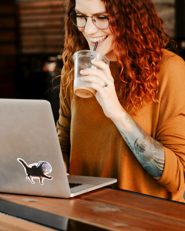 Space Cat Sticker – Mission CTRL