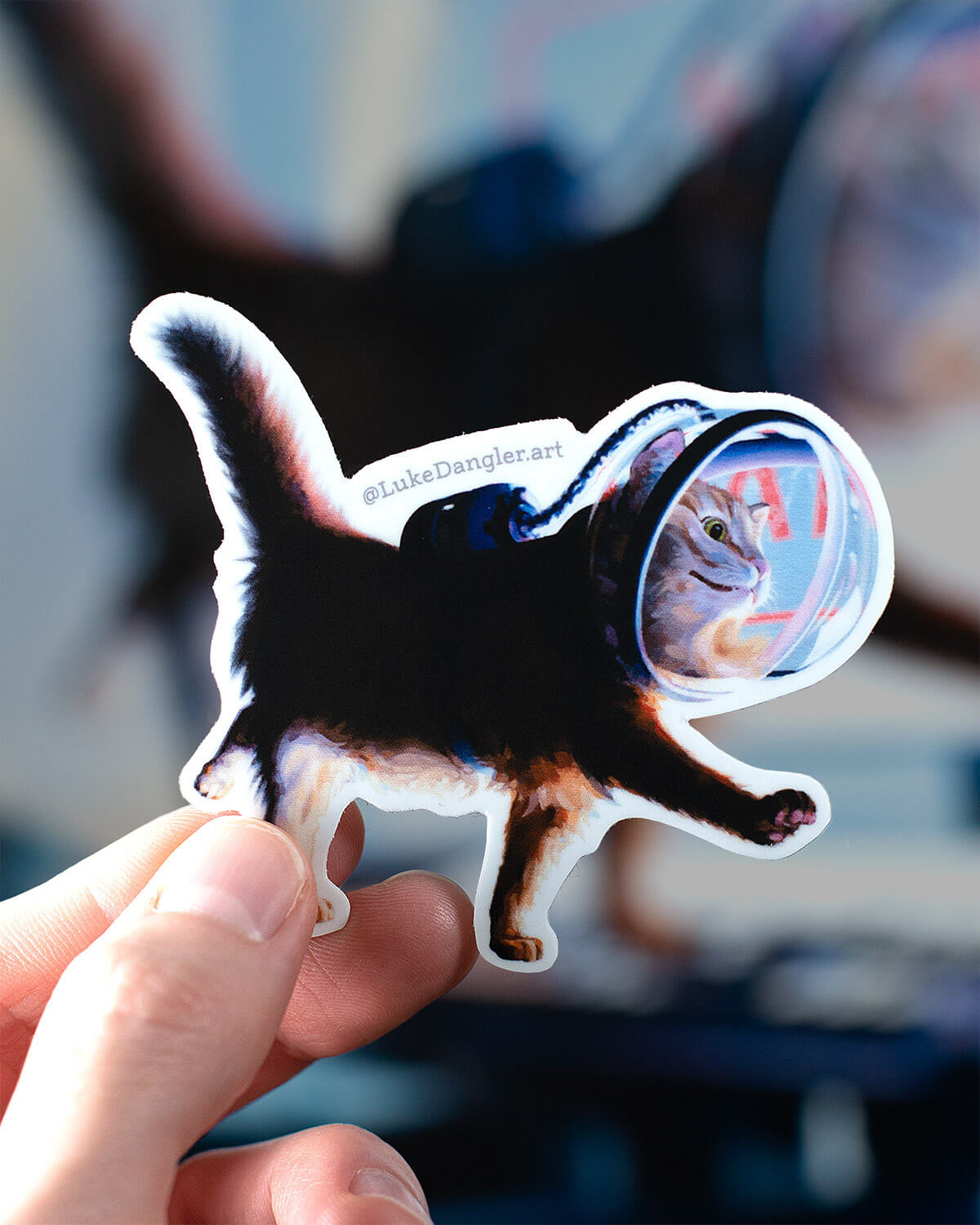 Space Cat Sticker – Mission CTRL