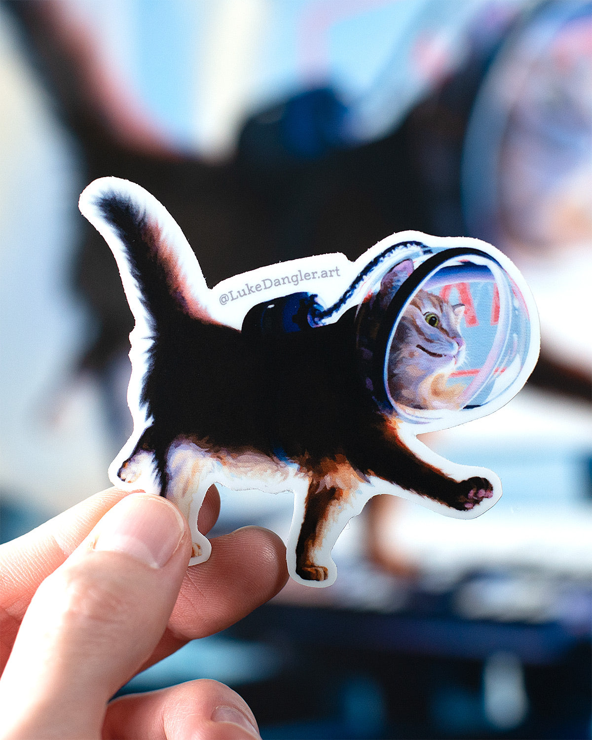 Space Cat Sticker – Mission CTRL