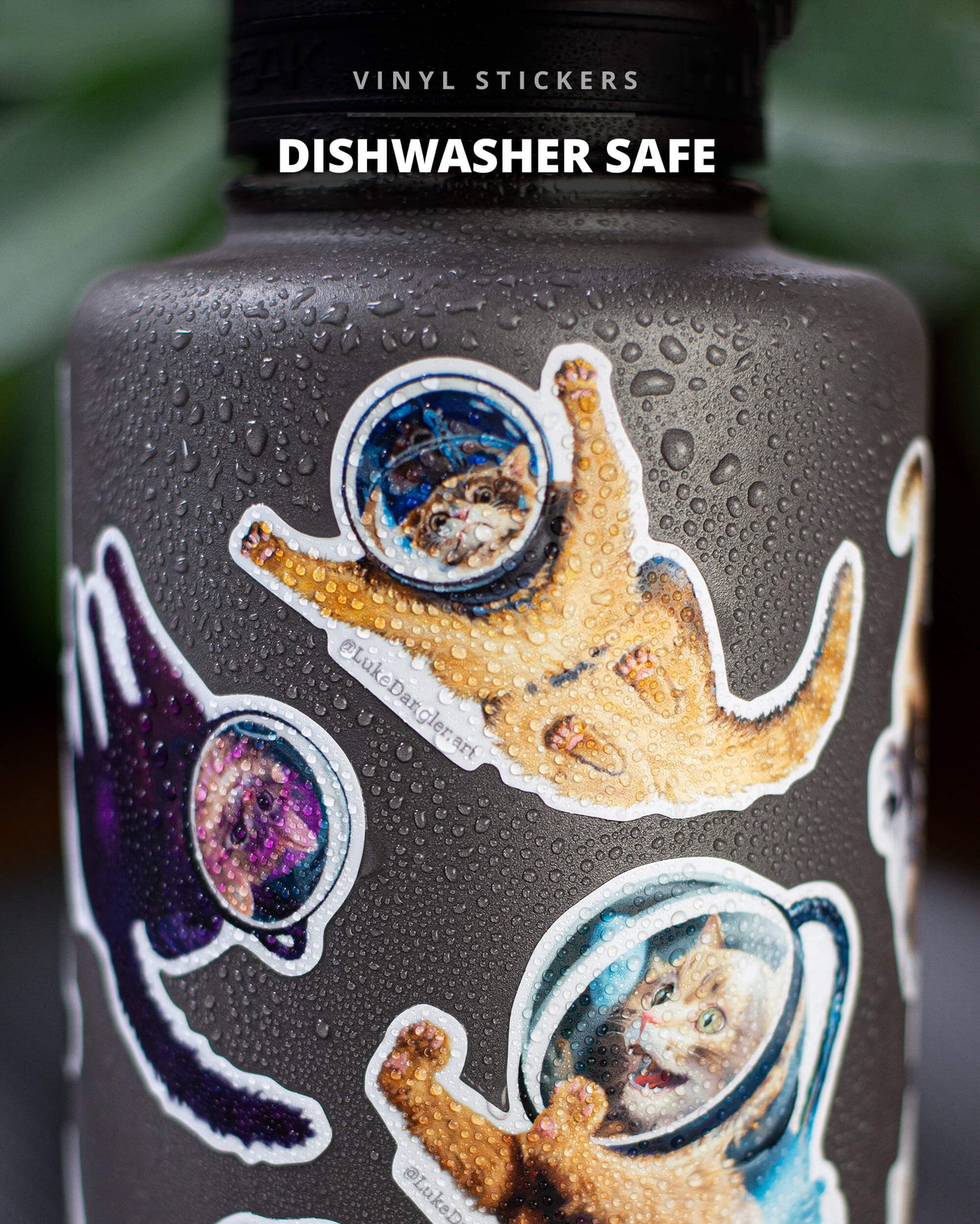 Vinyl Stickers are Dishwasher Safe
