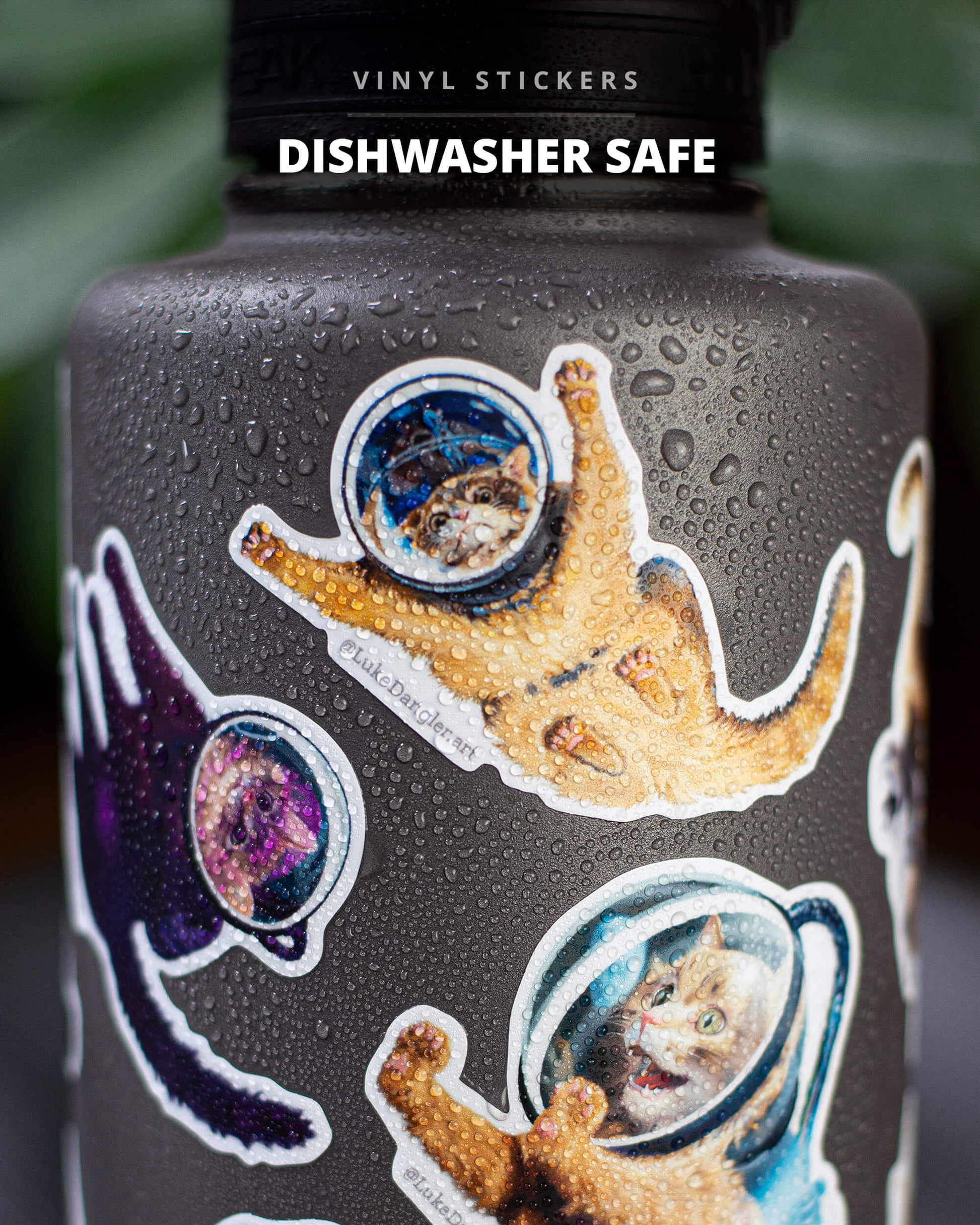 Vinyl Stickers are Dishwasher Safe