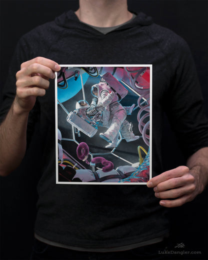 Astronaughty Print