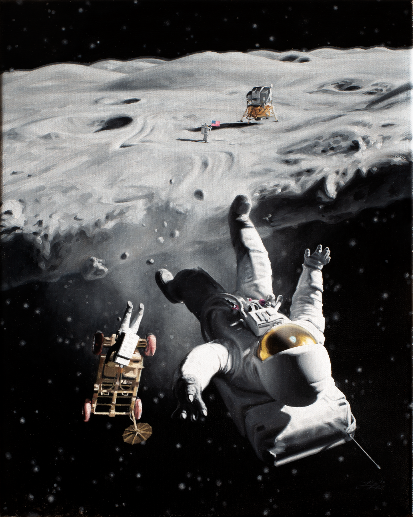 Flat Moon Art Print