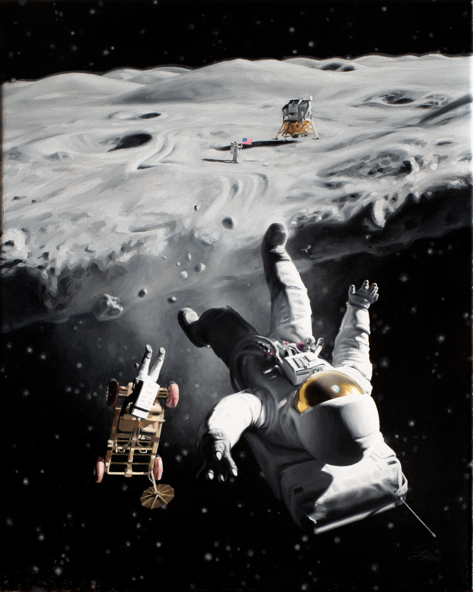 Flat Moon Art Print