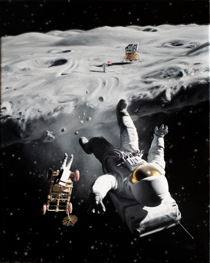 Flat Moon Art Print