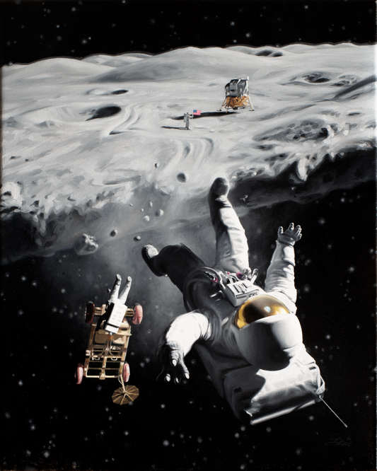 Flat Moon Art Print