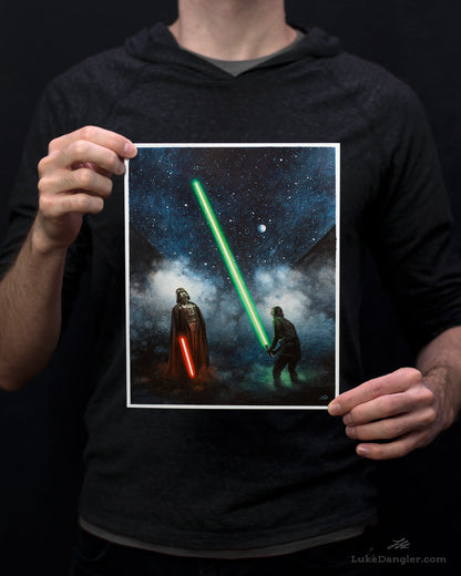 Impressive lightsaber Print